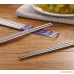 Chinese Classic Style 23cm/9in Non-slip Stainless Steel Chopsticks 5 Pairs (Purple rose) - B076CCK81X